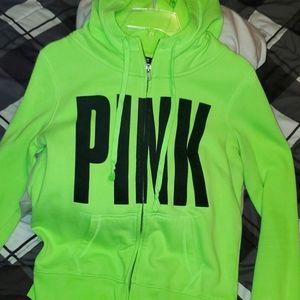Victoria's Secret PINK Neon Green Hoodie